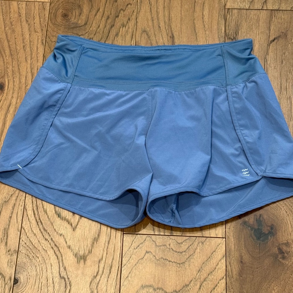 Free Fly Bamboo Breathe Shorts Blue Active Running Athletic Women Small